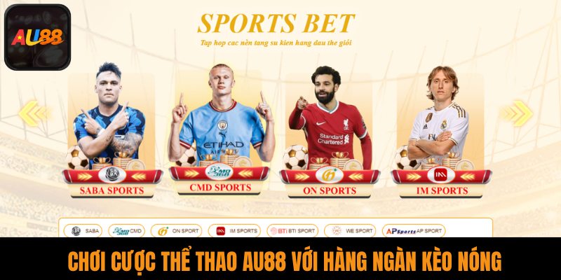 Chơi cược thể thao AU88 với hàng ngàn kèo nóng